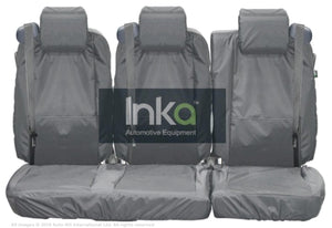 Ford Transit Custom Tourneo Crew Cab Rear Grey Waterproof Seat Covers MY12-23 For Split Seats only