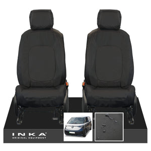 VW ID Buzz Cargo Front 1+1 INKA Tailored Waterproof Seat Covers Black MY22 onwards