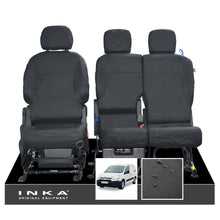 Load image into Gallery viewer, Citroen Berlingo Front Row Inka Fully Tailored Set Waterproof Seat Covers Black MY08-17 B9
