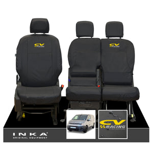Citroen Berlingo MK3 Front 1+2 Inka Fully Tailored Waterproof Seat Covers Black MY2018 Onwards