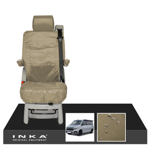 VW California Ocean/Coast/Beach/Surf Inka Fully Tailored Waterproof Seat Covers Sand Rear Single Swivel Fits T6.1 ,T6,T5.1 all model years fits with and without airbags
