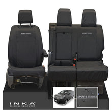 Load image into Gallery viewer, Citroen Dispatch INKA Front 1+2 Tailored Waterproof Seat Covers Black MY16 onwards
