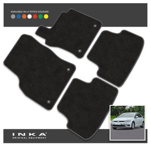 VW Golf MK7 Front & Rear Tailored Carpet Mat Set with 7x Stitch Colours Fits MY13 to MY19