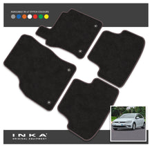 Load image into Gallery viewer, VW Golf MK7 Front &amp; Rear Tailored Carpet Mat Set with 7x Stitch Colours Fits MY13 to MY19
