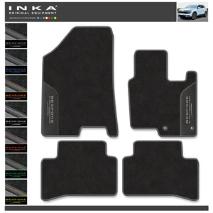 Kia Sportage NQ5 Petrol Car Mats (Front & Rear Set) with Premium Carpet & OEM Leatherette Fits MY22 Onwards