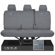 Load image into Gallery viewer, VW Transporter T6.1,T6,T5.1 INKA Rear Triple Tailored Waterproof Seat Cover Set Grey MY 09-23
