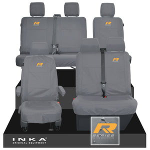 VW Transporter T6.1, T6, T5.1 Front 1+2 & Rear 2+1 Tailored Waterproof Seat Covers Grey MY-10-24