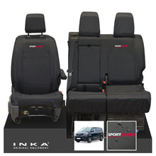 Load image into Gallery viewer, Toyota Proace INKA Front 1+2 Tailored Waterproof Seat Covers Black MY16 onwards
