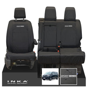 Toyota Proace INKA Front 1+2 Tailored Waterproof Seat Covers Black MY16 onwards
