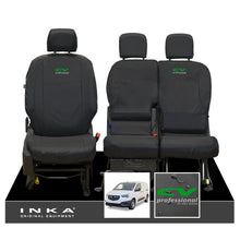 Load image into Gallery viewer, Vauxhall Opel Combo INKA Front 1+2 Set Tailored Waterproof Seat Covers Black MY-2018 Onwards
