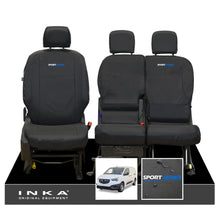 Load image into Gallery viewer, Vauxhall Opel Combo INKA Front 1+2 Set Tailored Waterproof Seat Covers Black MY-2018 Onwards
