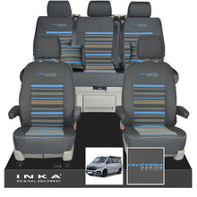 Load image into Gallery viewer, VW California T6.1, T6, T5.1, T5 Ocean, Coast, Beach SE Tailored Seat Cover Set Second Skin Takato Anthracite Colour Combination
