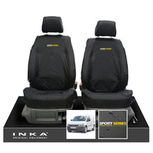 Load image into Gallery viewer, VW Caddy MK3 &amp; MK4 INKA Front Set 1+1 Tailored Waterproof Seat Covers Black MY-2010-2019 [Choice of 7 Colours]
