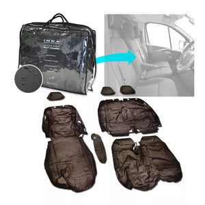 Nissan Primastar Front 1+2 Fully Tailored Waterproof Seat Covers Black MY 22+