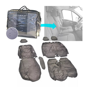 Nissan Primastar Front 1+2 Fully Tailored Waterproof Seat Covers Grey MY 22+