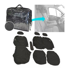 Load image into Gallery viewer, Fiat Talento Front 1+2 Fully Tailored Waterproof Seat Covers Black MY 16-20
