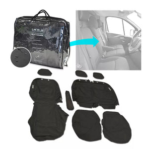 Fiat Talento Front 1+2 Fully Tailored Waterproof Seat Covers Black MY 16-20