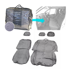 Load image into Gallery viewer, Nissan Primastar Front 1+2 Fully Tailored Waterproof Seat Covers Grey MY 01-14
