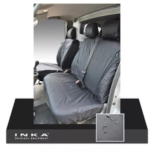 Load image into Gallery viewer, Vauxhall Vivaro X83 Front 1+2 Tailored Waterproof Seat Covers Grey MY 01-14
