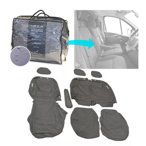 Nissan Primastar Front 1+2 Fully Tailored Waterproof Seat Covers Grey MY 22+