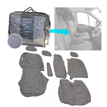 Load image into Gallery viewer, Nissan NV300 Front 1+2 Fully Tailored Waterproof Seat Covers Grey MY14-21
